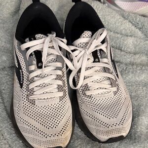 Brooks Black and White Athletic Sneakers